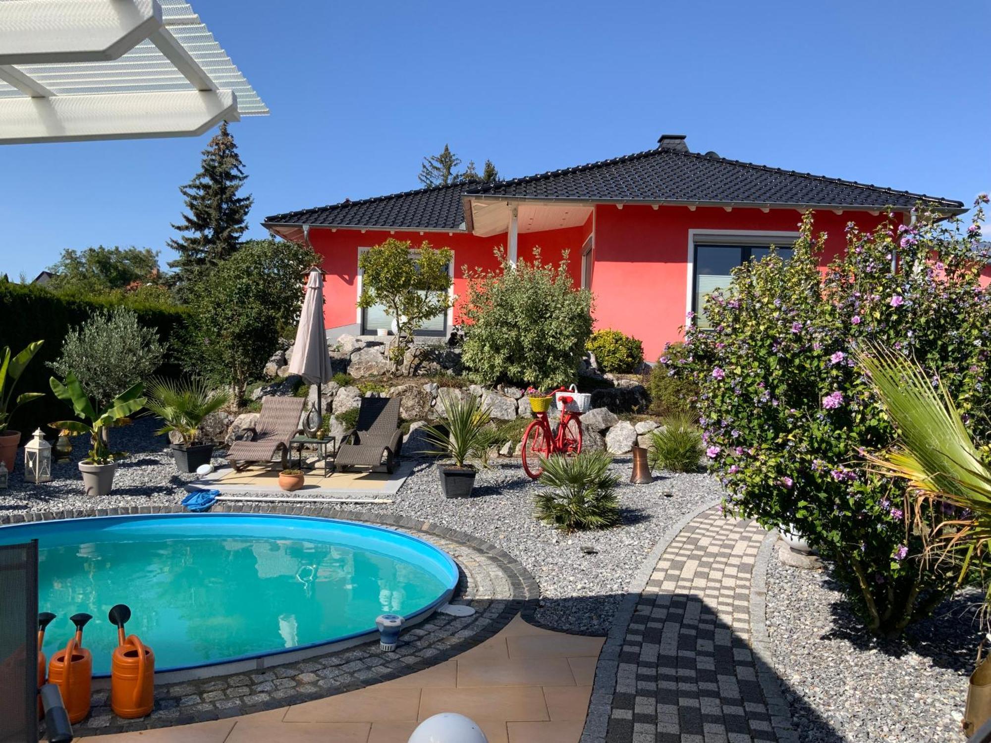 Ferienhaus Luebke, Gartenblick Mühlhausen 외부 사진